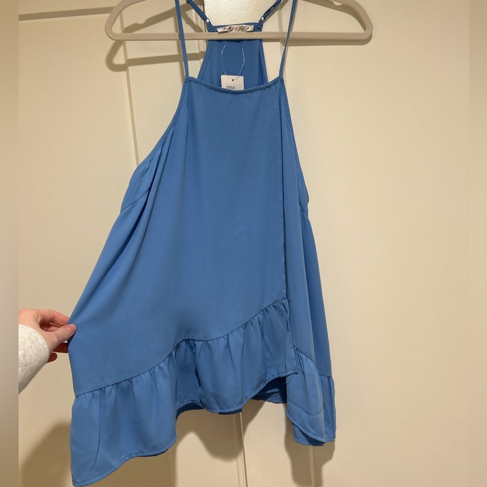 Boutique Layered Blue Tank